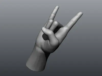 12 Female Hands vol2 3D model
