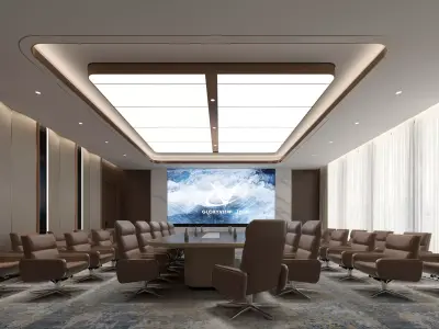 Office Interior with Conference Room 3D model