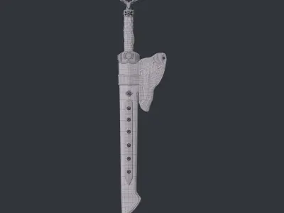 SubD Scythian Sword - 02 3D model