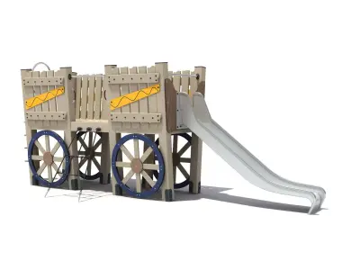 Kids outdoor commercial play structure 3D model 3D model