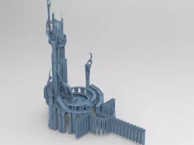 Final Fantasy Floating clockwork city 3D model