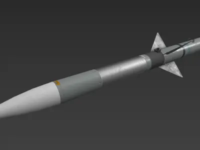 AIM 120 Low-poly 3D model