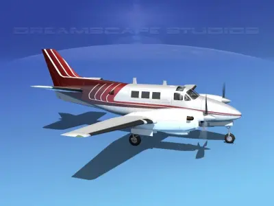 Beechcraft King Air C90 V06 3D model