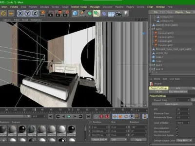 guest bedroom Free 3D model