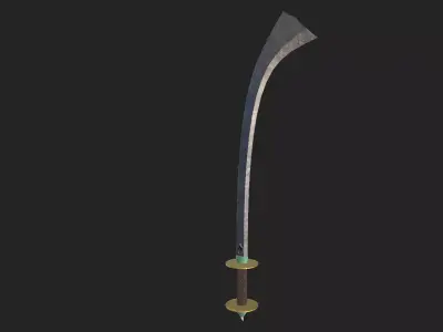 Kora sword Low-poly 3D model
