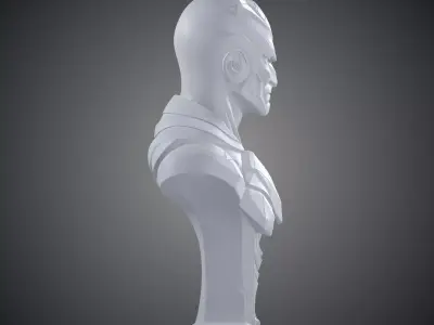 Cybernetic Hero Bust - Futuristic Cyborg Soldier PM-260 3D print model