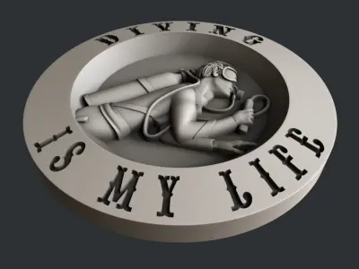 3d STL models for CNC router diving 3D model