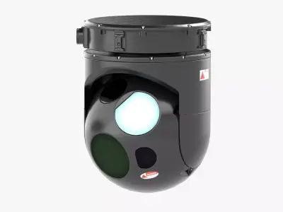 Wescam mx 10 Black GameReady LODs Drone Camera Low-poly 3D model