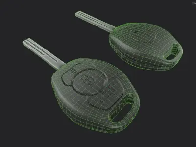 Car Key LP 01 Low-poly 3D model