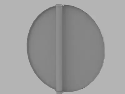 No Entry Road Sign Free Free low-poly 3D model