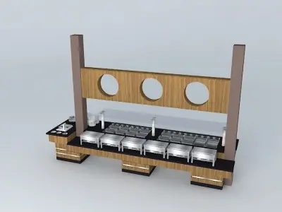 Kit004 Mesa Self Service por Alex Marques Free 3D model