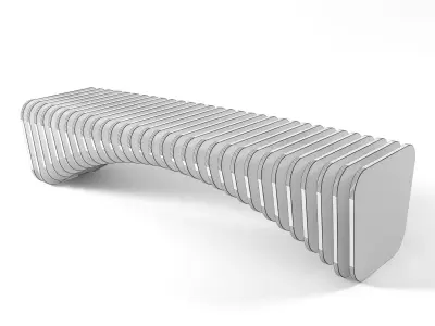 B1 curved bench Free 3D model
