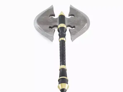 Stylized War Axe Set Low-poly 3D model