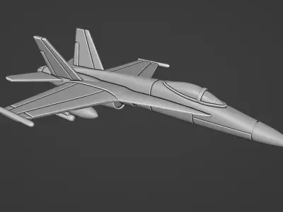 McDonnell Douglas FA-18 Hornet 3D print model