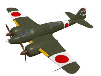 Ki46 Type III otsu Dinah 3D model