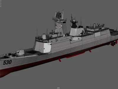 Type 054A guided missile frigate Chinese Liberation Army Navy 3D model