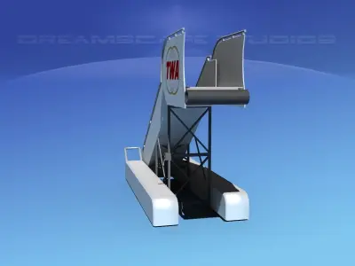 Airport Stairs TWA 3D model