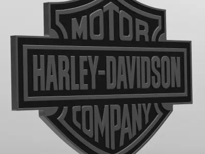 harley davidson logo 3D model