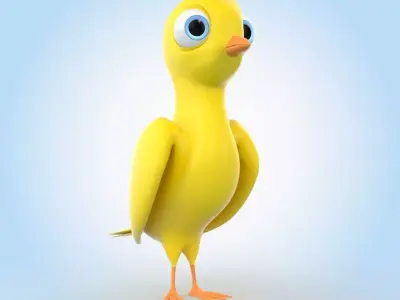 Yellow Bird 3D model
