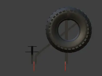 wheel carrier Free low-poly 3D model