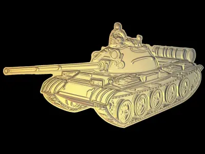 Tank V2 Suitable for embossing Hot Foil Technique 3D model