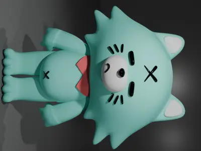 cartoon cat 3D model