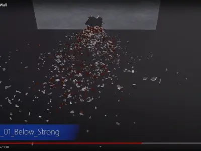 BrickWall 01 Below Strong Low-poly 3D model