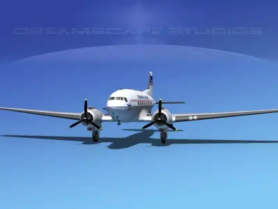 Douglas DC-3 Continental 3D model