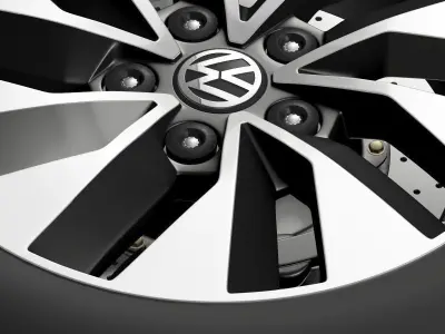 Volkswagen Polo BlueMotion 2014 wheel 3D model