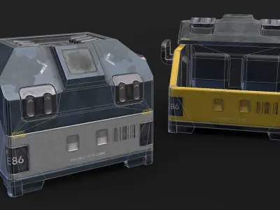 Sci-fi Loot Crate PBR low-poly Game Prop Low-poly 3D model