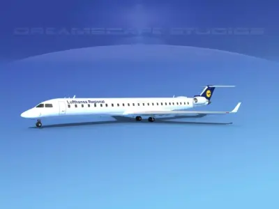 Bombardier CRJ1000 Lufthansa Regional 3D model
