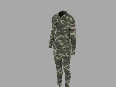 Military Uniform Low-poly 3D model shop