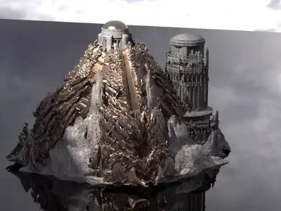 Dantes underworld pyramid 3D model