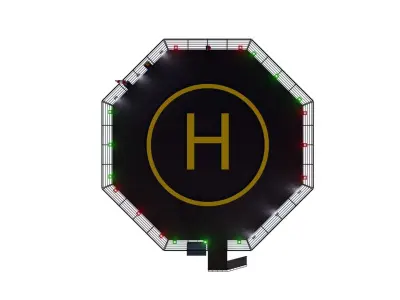 Octagonal Helipad 3D model