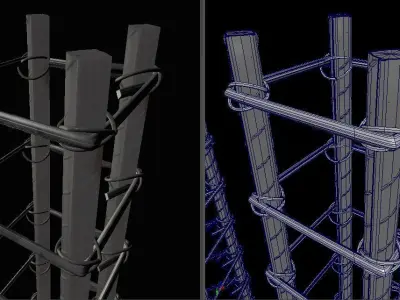 3D Steel concrete reinforcement Free 3D model