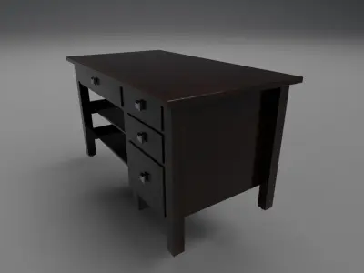 Writing Table Free low-poly 3D model