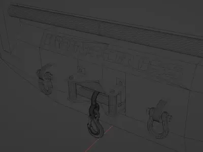 Aftermarket bumper Low-poly 3D model