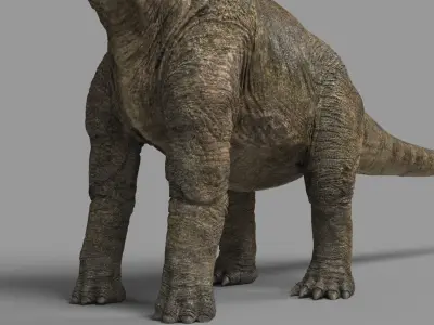 Alamosaurus dinosaur Low-poly 3D model