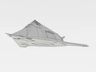 Lockheed F-117 Knighthawk Stealth fighter bomber Low-poly 3D model