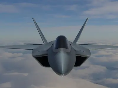 F22 5TH GEN FIGHTER JET 3D model