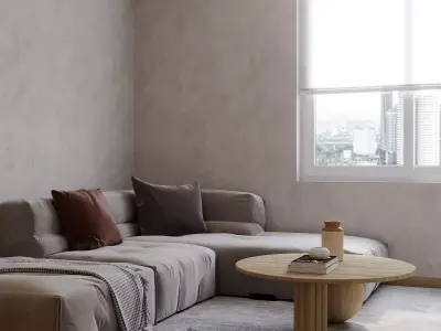 Wabi Sabi Living Room 1 3D model