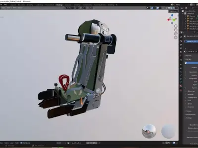 General Ejection Seat Low-poly 3D model