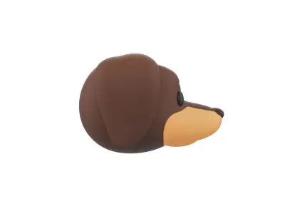 Prop173 Dachshund Dog Head 3D model