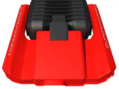 Red Engine Cover 3D 3D model