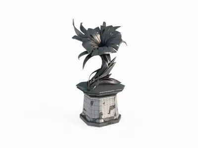 Sci Fi Sculpture Metal Flower 3D model