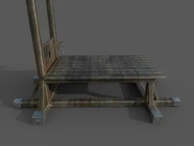 Guillotine 3D model Low-poly 3D model