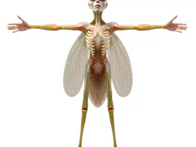 Insectoid Hybrid model pack Low-poly 3D model