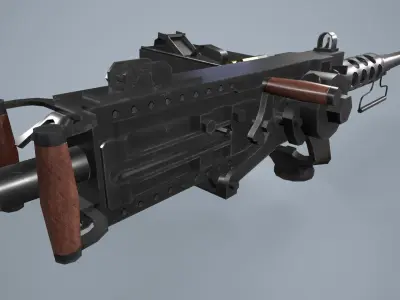 M2 Browning Machine Gun Low-poly 3D model