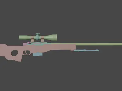 AWP Like CSGO Low-poly 3D model