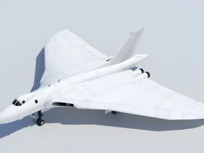 Avro 698 Vulcan Static Low Poly blank Low-poly 3D model